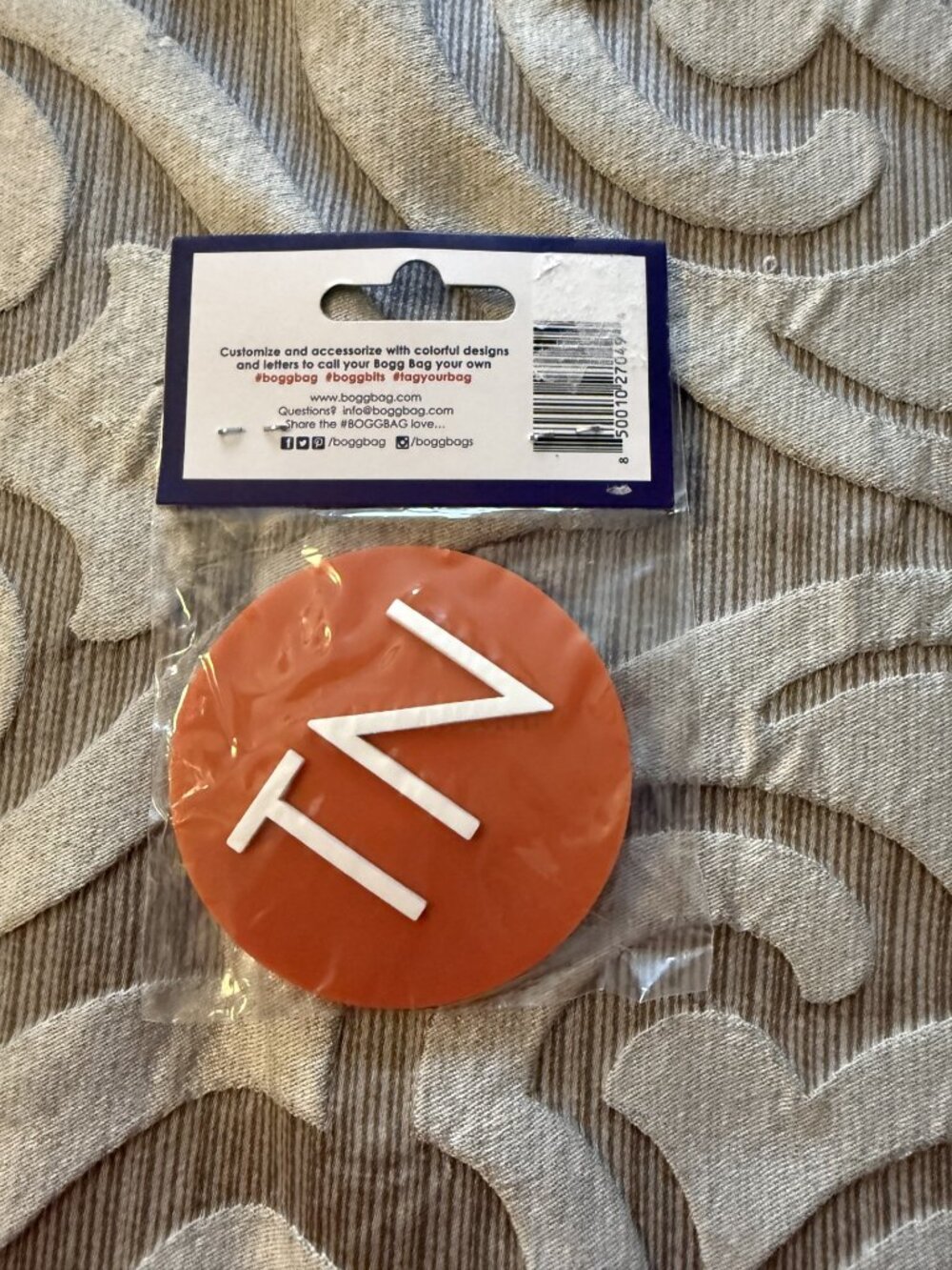 NEW / Original Bogg Bits Bag Charm TN State of Tennessee Orange White Vols